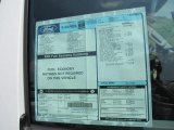 2011 Ford E Series Van E250 Extended Commercial Window Sticker