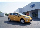 2011 Yellow Blaze Metallic Tri-Coat Ford Fiesta SES Hatchback #49950352