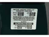 2007 XK Color Code for British Racing Green - Color Code: HGD