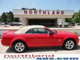 2008 Torch Red Ford Mustang V6 Deluxe Convertible #49992103