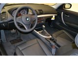 2012 BMW 1 Series 128i Coupe Black Interior