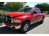 2004 Flame Red Dodge Ram 1500 SLT Quad Cab 4x4 #50037313