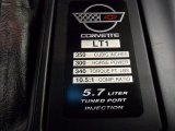 1995 Chevrolet Corvette Coupe Marks and Logos