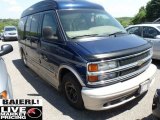 2000 Indigo Blue Metallic Chevrolet Express G1500 Passenger Conversion Van #50186243