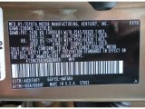 2010 Venza Color Code for Golden Umber Mica - Color Code: 4U2
