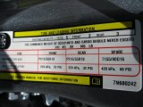 2007 Chrysler Sebring Limited Sedan Info Tag