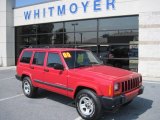 2000 Flame Red Jeep Cherokee Sport 4x4 #50191560