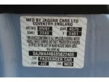 2008 XK Color Code for Frost Blue Metallic - Color Code: JJZ