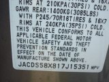 2001 Isuzu Trooper LS Info Tag