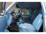1996 Ford F250 XL Extended Cab Blue Interior