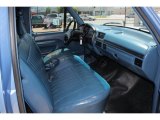 1996 Ford F250 XL Extended Cab Blue Interior