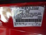 1994 Mustang Color Code for Vibrant Red - Color Code: E8