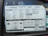2011 Chevrolet Aveo LT Sedan Window Sticker