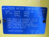 2003 Suzuki Aerio SX AWD Sport Wagon Info Tag