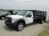 2011 Ford F550 Super Duty XL Regular Cab 4x4 Stake Truck Front 3/4 View