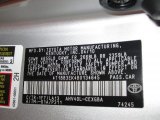 2011 Camry Color Code for Classic Silver Metallic - Color Code: 1F7