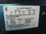 1999 Chevrolet Cavalier Coupe Info Tag