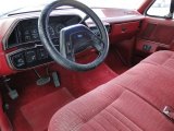 1991 Ford F150 XLT Regular Cab Scarlet Red Interior
