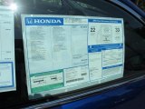2011 Honda Accord LX-S Coupe Window Sticker