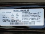 2009 Smart fortwo passion cabriolet Info Tag