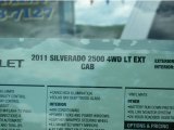 2011 Chevrolet Silverado 2500HD LT Extended Cab 4x4 Window Sticker
