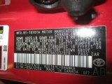 2010 Matrix Color Code for Radiant Red - Color Code: 3L5