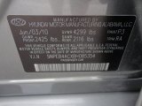 2011 Sonata Color Code for Harbor Gray Metallic - Color Code: P3