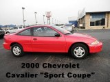 2000 Bright Red Chevrolet Cavalier Coupe #50550029