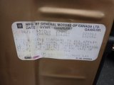 1987 Oldsmobile Cutlass Supreme Coupe Info Tag