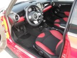 2009 Mini Cooper Clubman Black/Rooster Red Interior
