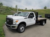 2011 Ford F350 Super Duty XL Regular Cab 4x4 Chassis Stake Truck Front 3/4 View