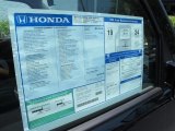 2011 Honda Element EX 4WD Window Sticker