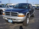 2003 Patriot Blue Pearl Dodge Dakota SLT Quad Cab 4x4 #50648811