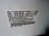 2010 Pilot Color Code for Taffeta White - Color Code: NH578