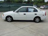 Noble White Hyundai Accent in 2002
