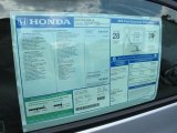 2012 Honda Civic LX Coupe Window Sticker