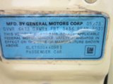 1973 Cadillac Eldorado Convertible Info Tag