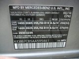 2010 ML Color Code for Palladium Silver Metallic - Color Code: 792