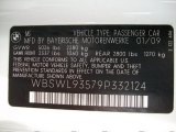 2009 BMW M3 Convertible Info Tag