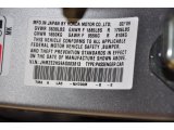 2010 Insight Color Code for Alabaster Silver Metallic - Color Code: NH700M