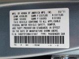 2011 Accord Color Code for Celestial Blue Metallic - Color Code: B564M