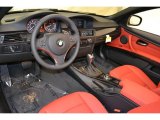 2011 BMW 3 Series 328i Convertible Coral Red/Black Dakota Leather Interior