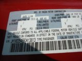 2005 MX-5 Miata Color Code for Velocity Red Mica - Color Code: 27A