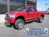 2008 Inferno Red Crystal Pearl Dodge Ram 3500 Laramie Quad Cab 4x4 #50870766