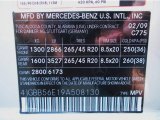 2009 ML Color Code for Iridium Silver Metallic - Color Code: 775
