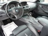 2005 BMW 6 Series 645i Coupe Black Interior