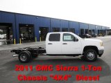2011 Summit White GMC Sierra 3500HD Work Truck Crew Cab 4x4 Chassis #50989003