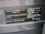 2008 9-3 Color Code for Steel Gray Metallic - Color Code: 303