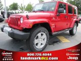 2011 Flame Red Jeep Wrangler Unlimited Sahara 4x4 #50998183