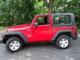 Red Rock Crystal Pearl Jeep Wrangler in 2008